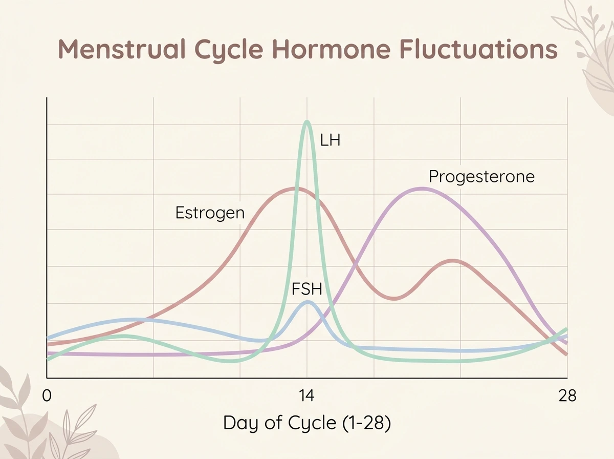 menstrual cycle hormones chart