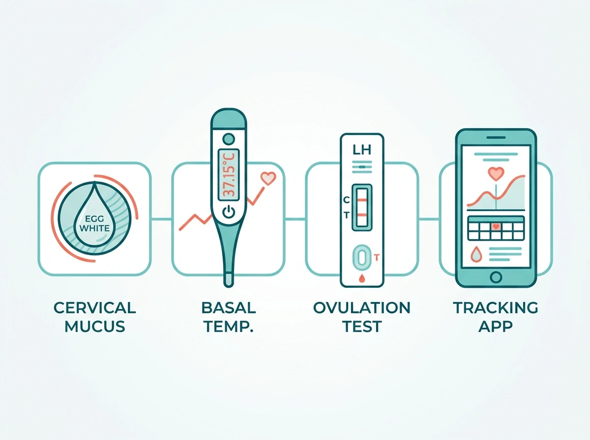 Fertility signs comparison icon set