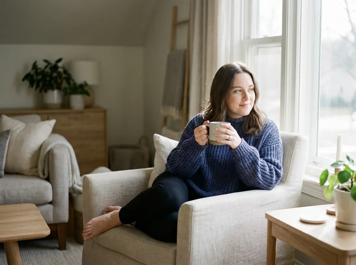 Woman tuning into her body's natural fertility signs Woman tuning into her body's natural fertility signs